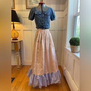 Incredible Vintage Satin Maxi Skirt Size Large